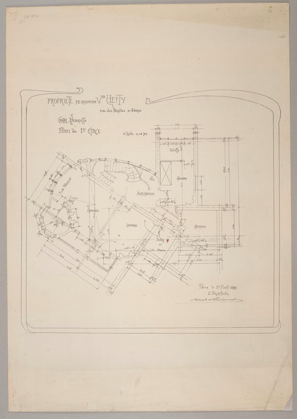 Hector Guimard - Sèvres, 46 rue des Binelles, Castel Henriette, propriété de Mme...