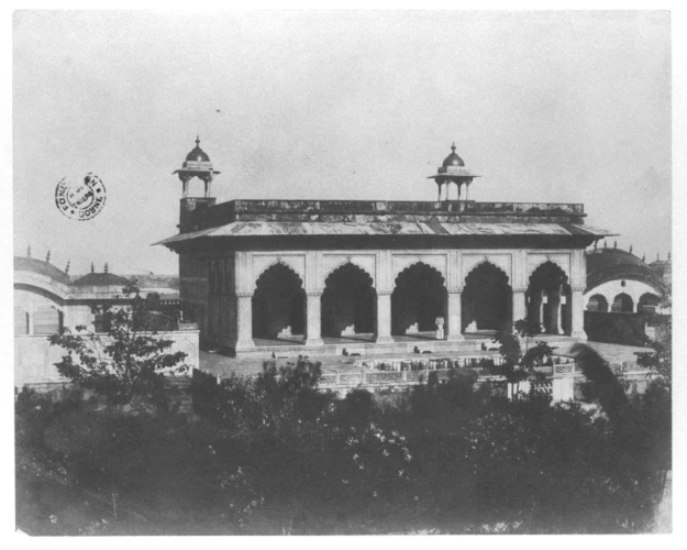 Alexis de Lagrange - Agra, pavillon en marbre blanc dans le palais des empereurs...