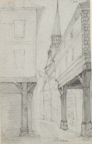 Louis Boitte - Dinan, vue de maisons anciennes