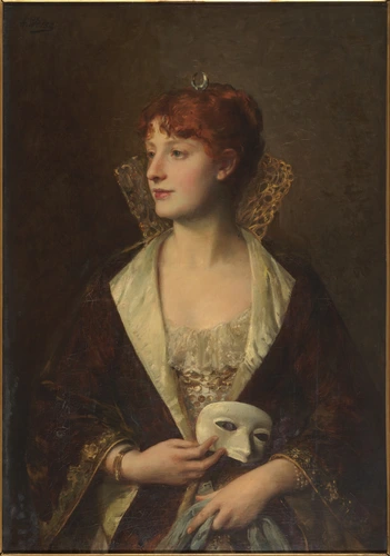 Adolphe Weisz - Femme au masque portant le croissant de Diane dans sa coiffure