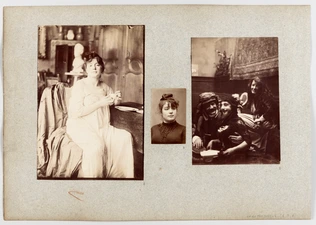 Henri Villain, Toulouse Lautrec et Lili Grenier déguisés, dans l'atelier d'Albert Grenier - Anonyme