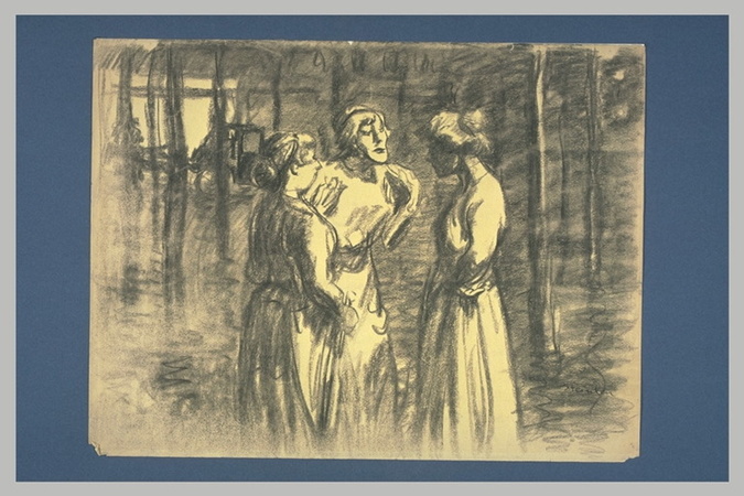 Théophile Alexandre Steinlen - La Conversation