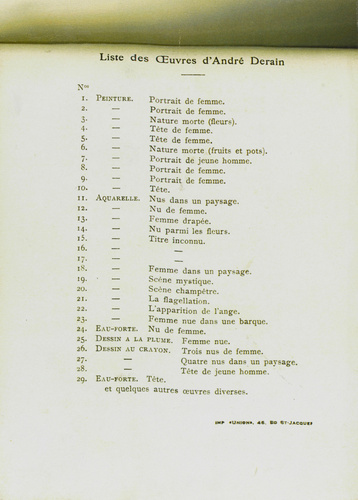 Catalogue de l'exposition André Derain - Anonyme | Musée de l