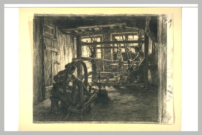 Léon Lhermitte - Atelier de tisserand
