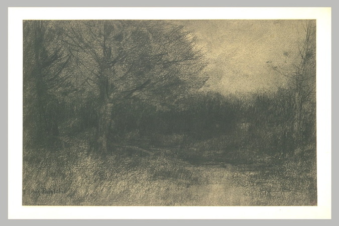 Auguste Pointelin - Paysage : clairière au crépuscule