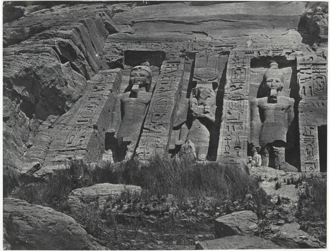 Maxime Du Camp - Nubie. Ibsamboul. Partie méridionale du Spéos d'Hathor