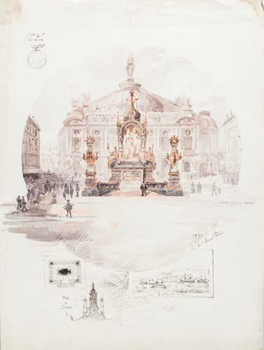 Louis Pille - Concours d'émulation, projet pour un monument en faveur de l'union...