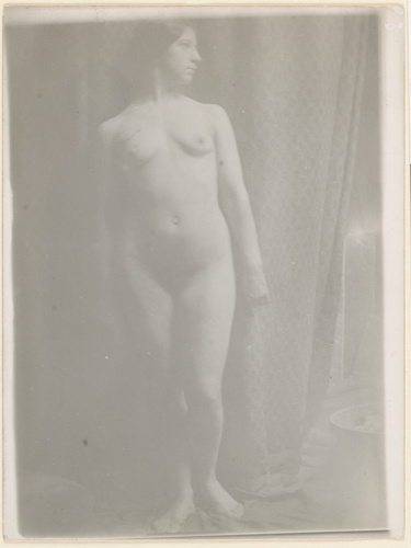 François-Rupert Carabin - Femme nue debout de face, visage de profil droit