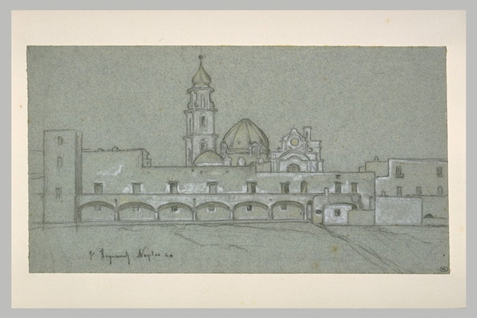 François Reynaud - Vue d'une église à Naples