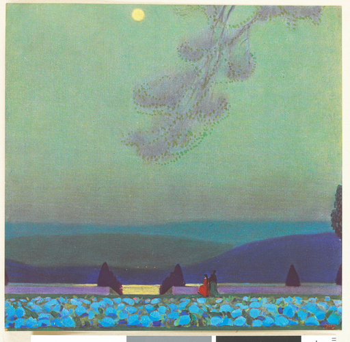 Edward Steichen - Nocturne - Hydrangea Terrace, Chateaux Ledoux