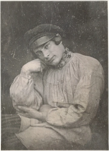 Adolphe Humbert de Molard - Portrait de Louis Dodier, la joue appuyée sur la mai...