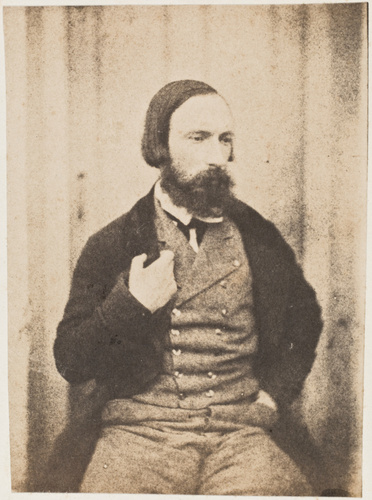 Auguste Vacquerie - Autoportrait de face, la main droite au revers de la veste