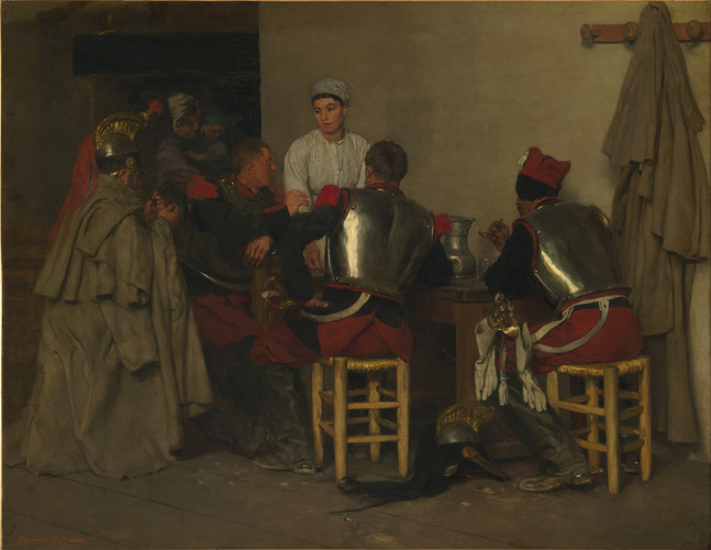 Guillaume Régamey - Cuirassiers au cabaret