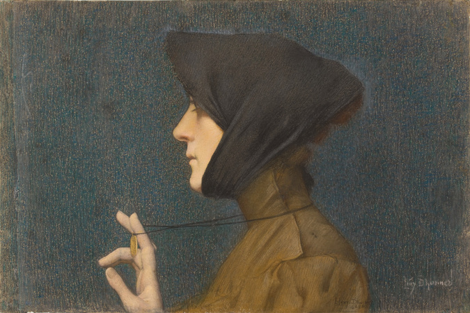 Lucien Lévy-Dhurmer - La Femme à la médaille