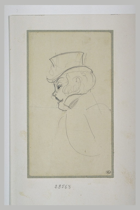 Henri de Toulouse-Lautrec - Réjane, coiffée d'un chapeau amazone, dans 'Madame S...