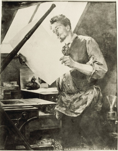 Félicien Rops dans son atelier - Paul Mathey