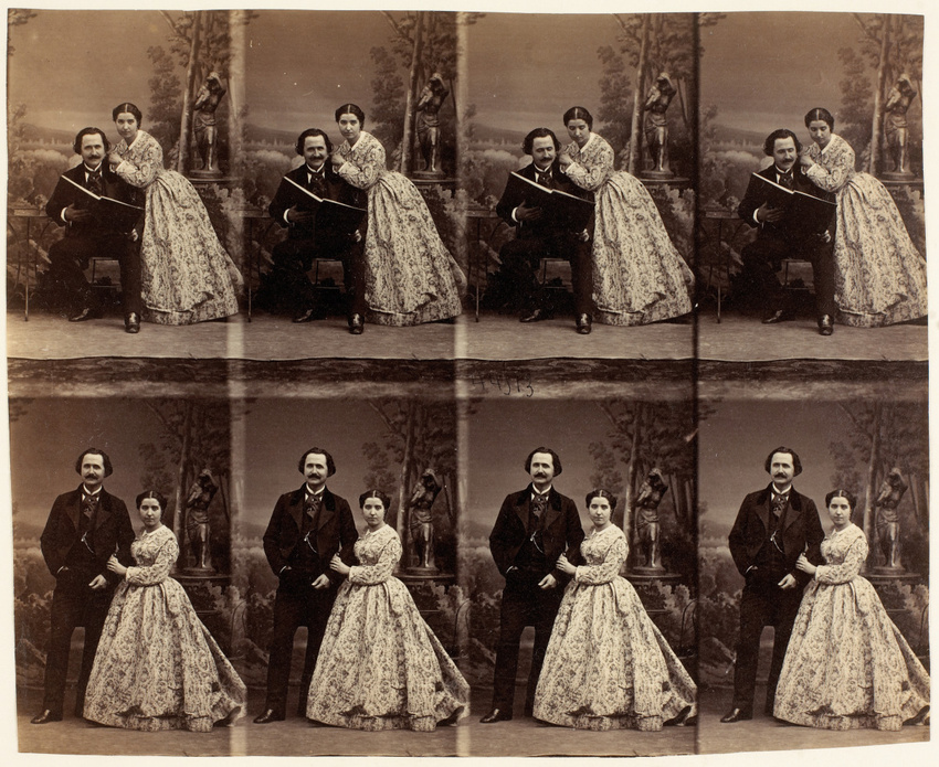 André Adolphe Eugène Disdéri - M. et Mme Lafontaine en huit poses