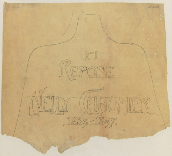Hector Guimard - Bléré, cimetière, sépulture de Nelly chaumier