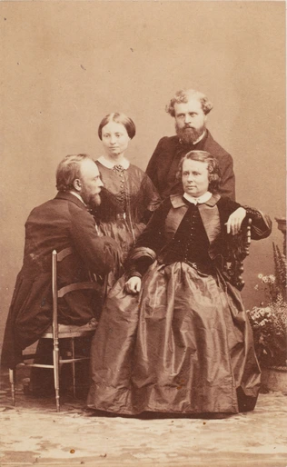 André Adolphe Eugène Disdéri - Rosa Bonheur entourée de membres de sa famille