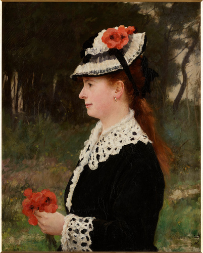 Alfred Roll - La Dame aux coquelicots