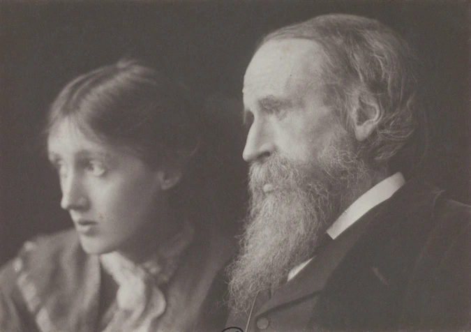 George Charles Beresford - Virginia Woolf et son père Leslie Stephen