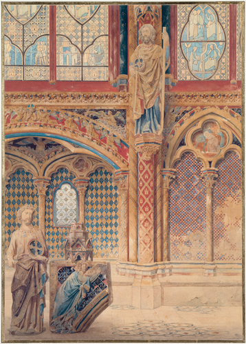 Félix Duban - Vue intérieure de la Sainte-Chapelle