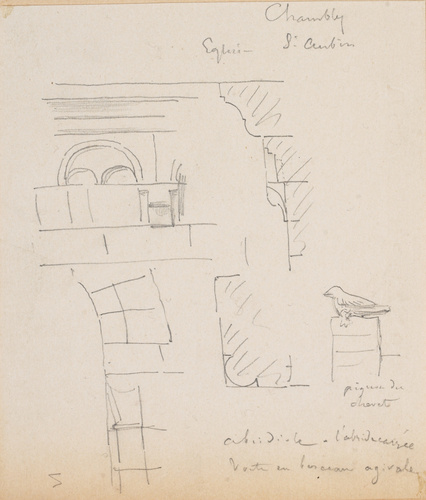 Victor Ruprich-Robert - Chambly, église Saint-Aubin, absidiole, pignon du chevet
