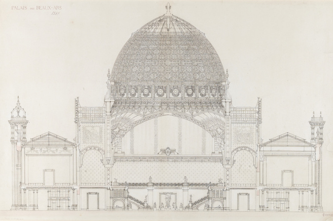 Jean-Camille Formigé - Projet pour l'Exposition universelle de 1889, état défini...