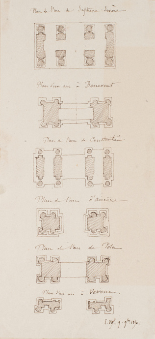 Edouard Villain - Plans de six arcs