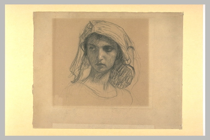 Ernest Hébert - Tête de paysanne italienne, de face
