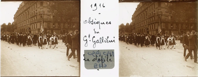 Anonyme - Obsèques du général Gallieni, le défilé, 1916
