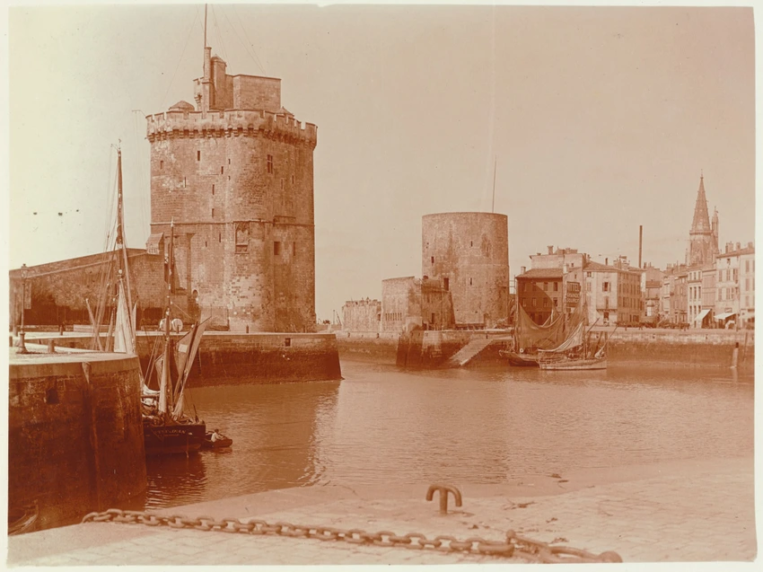 Charles Augustin Lhermitte - La Rochelle, le port et la tour Saint-Nicolas