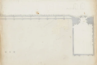 Louis Boitte - Palestrina, plan de la basilique