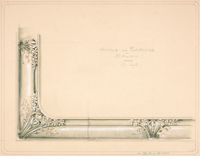 Louis Majorelle - Projet de plafond pour la maison Houel à Lunéville