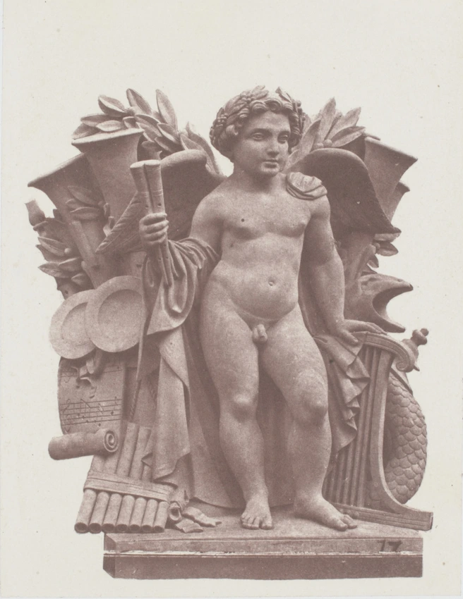 Edouard Baldus - "La Musique", sculpture de Henri Joseph Daniel, décor du palais...
