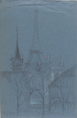 Louis Boitte - La Tour Eiffel vue du quai de Billy