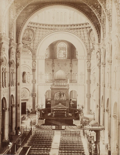 Albert Fernique - Vue intérieure de l'église Saint-Augustin à Paris