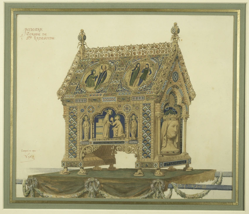 Châsse de Sainte-Radegonde, vue perspective - Jean-Baptiste Lassus