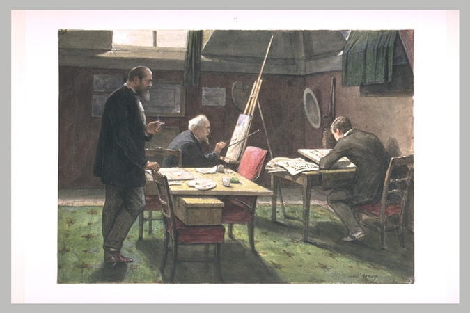 Adolphe Yvon - L'atelier du peintre Adolphe Yvon