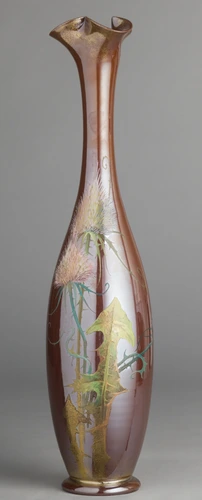 Clément Massier - Vase à décor de chardons