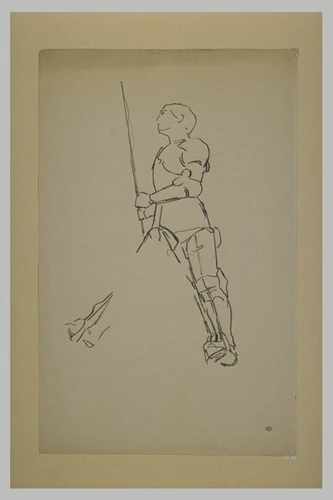 Paul Dubois - Statue équestre : Jeanne d'Arc, debout sur ses étriers
