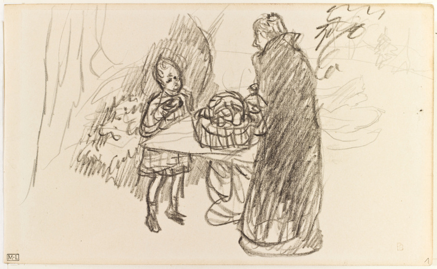 Pierre Bonnard - Femme âgée et petite fille