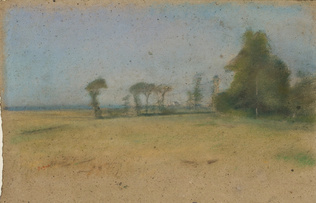 Edgar Degas - Arbres limitant une plaine