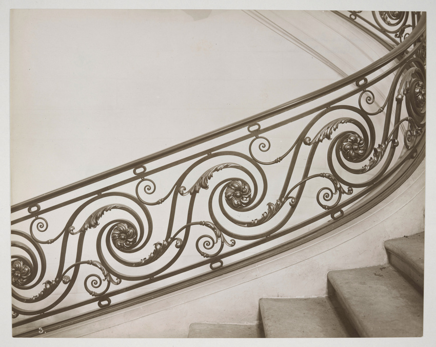 Chevojon - Paris, musée du Louvre, escalier Mollien, détail de la rampe
