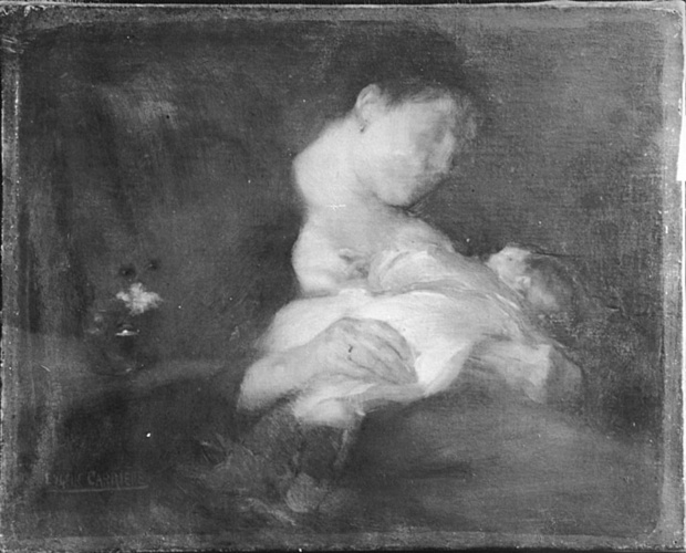 Eugène Carrière - Jeune femme nourrissant son enfant