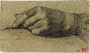 Alphonse Legros - Etude de main gauche, les doigts repliés