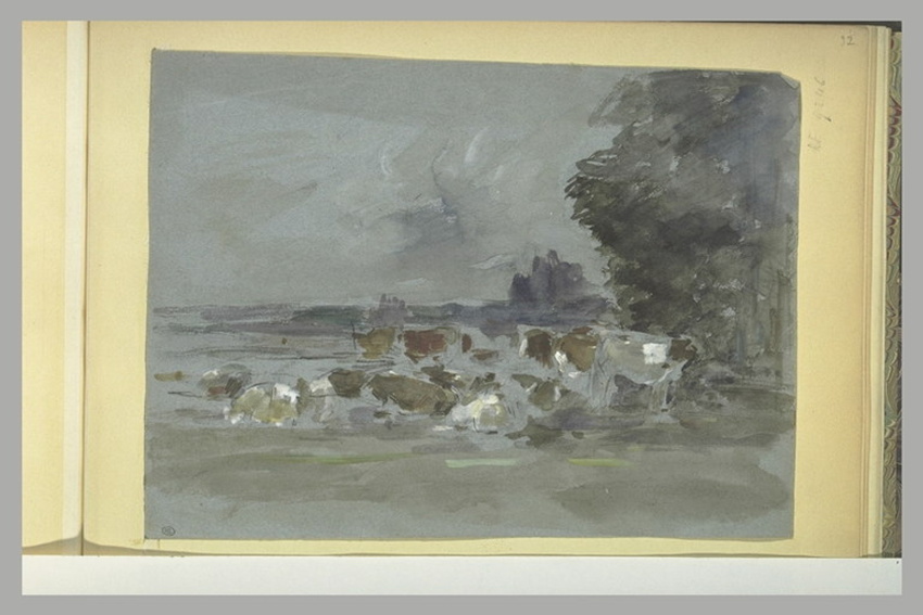 Vaches au pâturage - Eugène Boudin | Musée d'Orsay