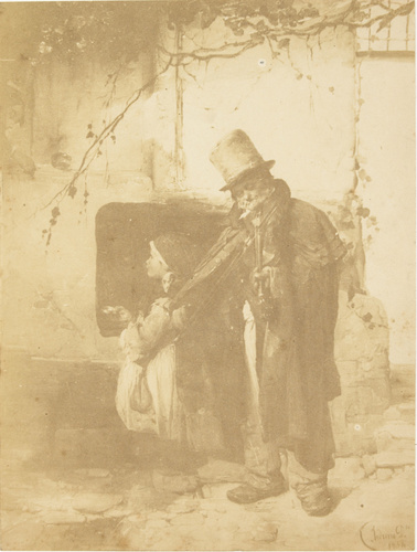 André Adolphe Eugène Disdéri - "La quête", peinture de Dominique Induno