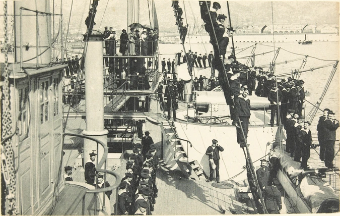 Henri Lemoine - Visite de l'escadre russe à Toulon en 1883