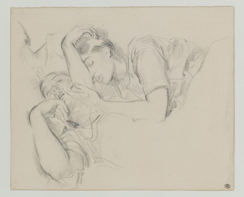 Alfred Dehodencq - Deux études d'après Madame Dehodencq endormie